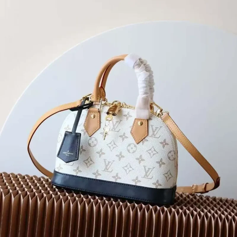 Louis Vuitton LV Women Nano Alma Monogram Dune Coated Canvas M46895