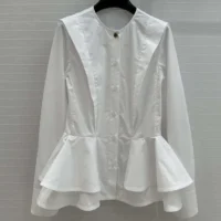 Louis Vuitton LV Women Poplin Peplum Blouse 1AHHMN (1)