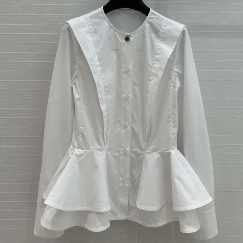 Louis Vuitton LV Women Poplin Peplum Blouse 1AHHMN