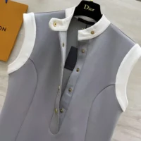 Louis Vuitton LV Women Technical Jersey Color-Block Dress 1AGNPX (1)