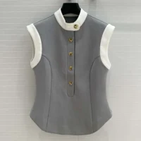 Louis Vuitton LV Women Technical Jersey Color-Block Peplum Top (1)