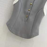 Louis Vuitton LV Women Technical Jersey Color-Block Peplum Top (1)