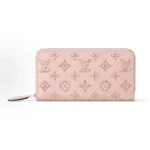 Portafoglio Louis Vuitton LV Zippy da donna Mahina in pelle di vitello traforata - Rosa