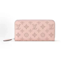 Louis Vuitton LV Women Zippy Wallet Mahina Perforated Calf Leather-Pink