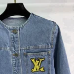 Louis Vuitton Dam Denimjacka i Blå 1AHHS5