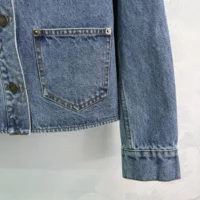 Louis Vuitton Women Denim Fitted Jacket-Blue 1AHHS5 (1)