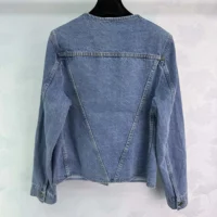 Louis Vuitton Women Denim Fitted Jacket-Blue 1AHHS5 (1)
