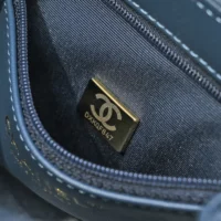 Chanel Women CC Mini Kelly Shopping Bag Shiny Aged Calfskin-Gray Blue (1)