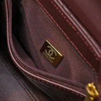 Chanel Women CC Mini Kelly Shopping Bag Shiny Aged Calfskin-Maroon (1)