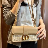 Dior Women 30 Montaigne East-West Bag with Chain Dior Oblique Jacquard (1)