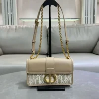 Dior Women 30 Montaigne East-West Bag with Chain Dior Oblique Jacquard (1)