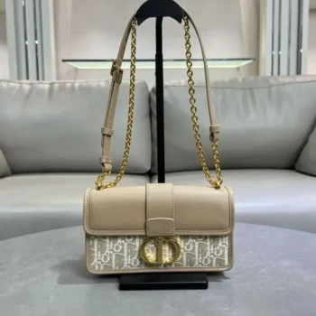 Dior Women 30 Montaigne East-West Bag with Chain Dior Oblique Jacquard