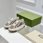 Gucci GG Unisex GG Sneaker Beige and Ebony Original GG Canvas