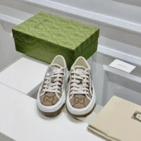 Gucci GG Unisex GG Sneaker Beige and Ebony Original GG Canvas (1)