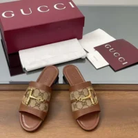 Gucci Women Slide Sandal with Horsebit 834427AAE052747 (1)