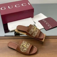 Gucci Women Slide Sandal with Horsebit 834427AAE052747 (1)