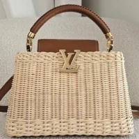 Louis Vuitton LV Women Capucines BB Handbag with Cowhide and Rattan M11617 (1)