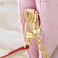 Louis Vuitton LV Women Liv Pochette monogram Denim-Pink M14159 (1)
