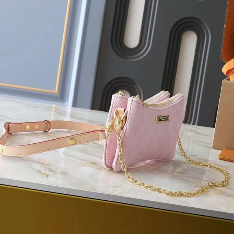 Louis Vuitton LV Women Liv Pochette monogram Denim-Pink M14159