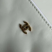 Chanel Women 22 Mini Handbag Shiny Calfskin Gold Tone Metal (1)