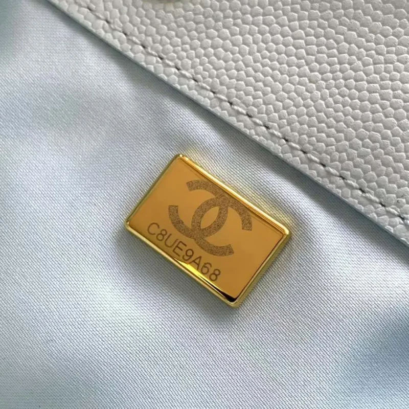 Chanel Women 25 Small Handbag Grained Calfskin Gold Tone Metal-Light Blue