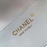 Chanel Women 25 Small Handbag Grained Calfskin Gold Tone Metal-Light Blue (1)