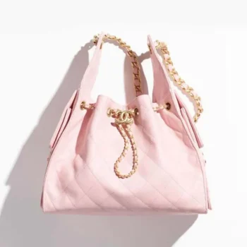 Chanel Women 25 Small Handbag Grained Calfskin Gold Tone Metal-Pink