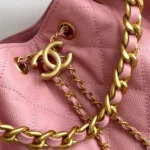 Chanel Women 25 Small Handbag Grained Calfskin Gold Tone Metal-Pink