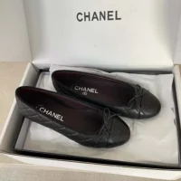 Chanel Women Ballet Flats Aged Calfskin-Black G26250 (1)