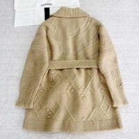 Chanel Women CC Waist Tied Long Sleeved Knitted Sweater (1)
