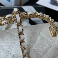 Chanel Women Clutch with Chain Grained Shiny Calfskin Gold Tone Metal (1)