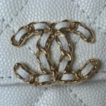 Chanel Women Clutch with Chain Grained Shiny Calfskin Gold Tone Metal