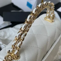 Chanel Women Clutch with Chain Grained Shiny Calfskin Gold Tone Metal (1)