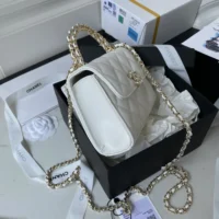 Chanel Women Clutch with Chain Grained Shiny Calfskin Gold Tone Metal (1)