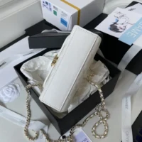 Chanel Women Clutch with Chain Grained Shiny Calfskin Gold Tone Metal (1)
