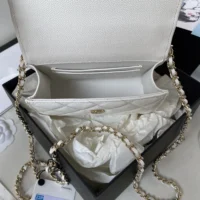 Chanel Women Clutch with Chain Grained Shiny Calfskin Gold Tone Metal (1)