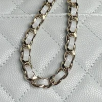 Chanel Women Flap Phone Holder with Chain Grained Shiny Calfskin Gold Tone Metal (1)