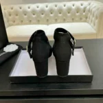 Chanel Women Mary Janes Fabric Grosgrain-Black G46477