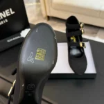 Chanel Women Mary Janes Fabric Grosgrain-Black G46477