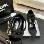 Chanel Women Mary Janes Fabric Grosgrain-Black G46477