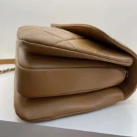 Chanel Women Mini Flap Bag with Top Handle Lambskin-Brown (1)