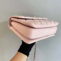 Chanel Women Mini Flap Bag with Top Handle Lambskin-Light Pink (1)
