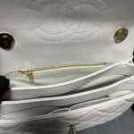 Chanel Women Mini Flap Bag with Top Handle Lambskin-White