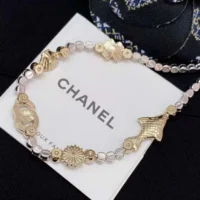Chanel Women Necklace Metal Resin Glass Pearls & Strass (1)