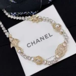 Chanel Women Necklace Metal Resin Glass Pearls & Strass