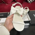 Chanel Women Sandals Lambskin-White G46193B18985NACCU