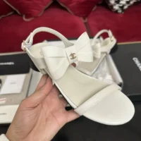 Chanel Women Sandals Lambskin-White G46193B18985NACCU (1)