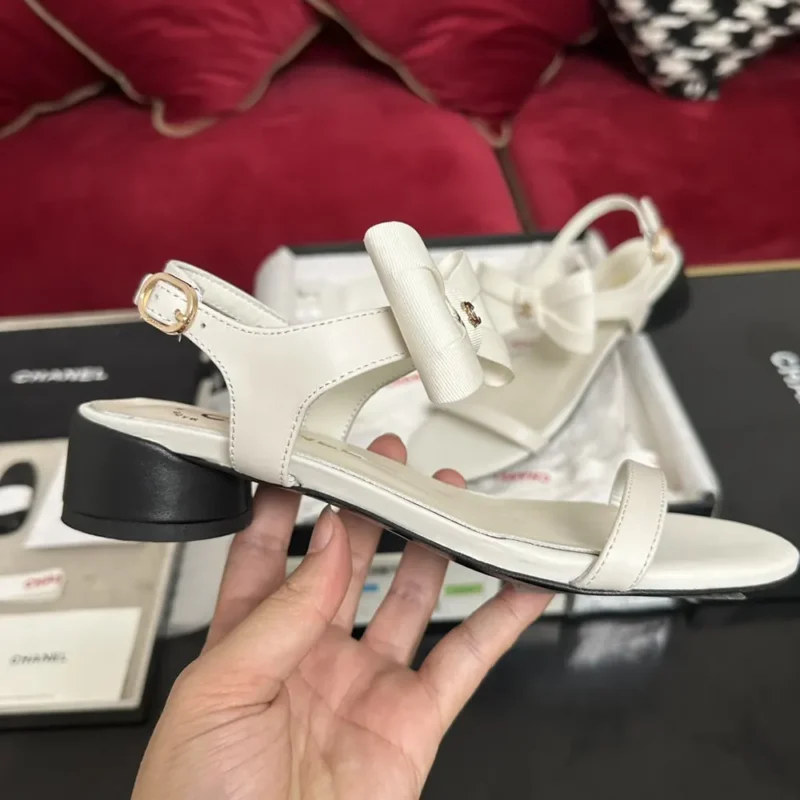 Chanel Women Sandals Lambskin-White G46193B18985NACCU
