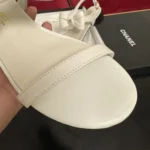 Chanel Women Sandals Lambskin-White G46193B18985NACCU