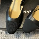 Chanel Damen Slingbacks Ziegenleder Grosgrain-Schwarz G31319